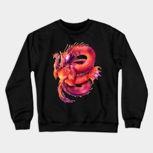 Mystical Dragon with Glowing Eyes. Crewneck Sweatshirt